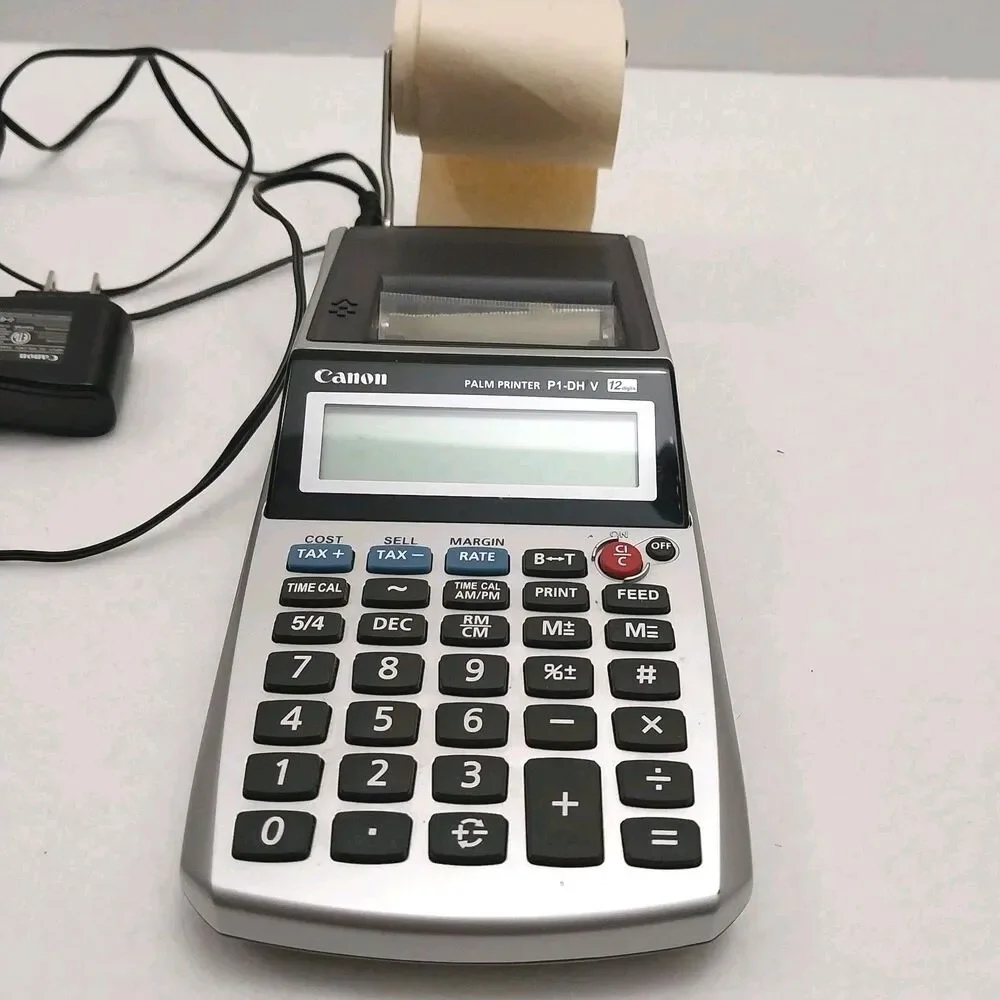 Canon Palm Printer P1-DH V 12 Digits Adding Machine #X20